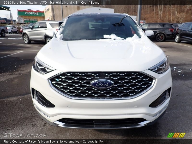 Star White Metallic Tri-Coat / Ebony 2020 Ford Edge Titanium AWD