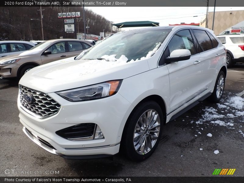 Star White Metallic Tri-Coat / Ebony 2020 Ford Edge Titanium AWD