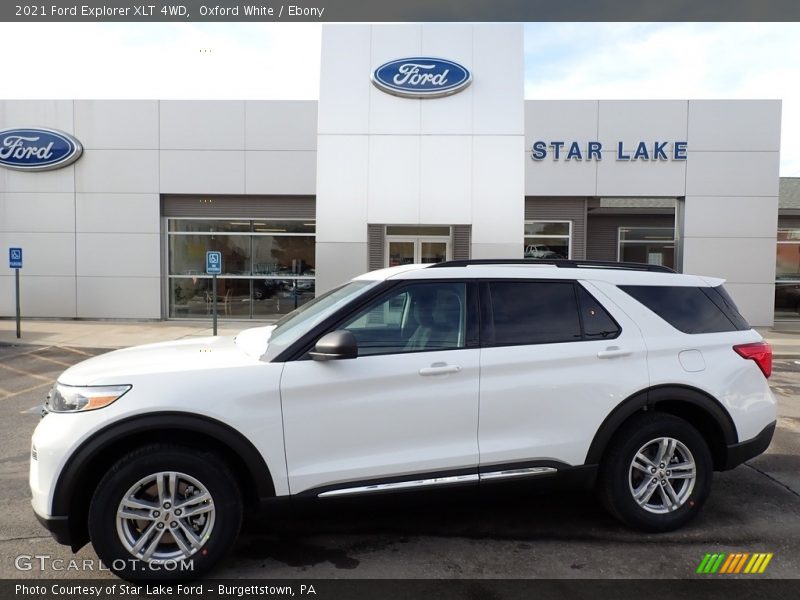 Oxford White / Ebony 2021 Ford Explorer XLT 4WD