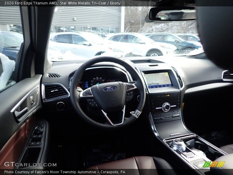 Star White Metallic Tri-Coat / Ebony 2020 Ford Edge Titanium AWD