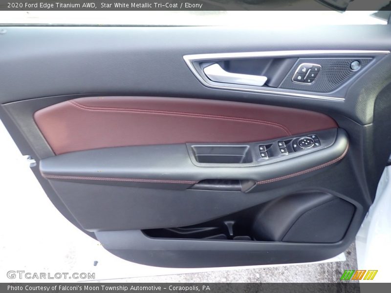 Star White Metallic Tri-Coat / Ebony 2020 Ford Edge Titanium AWD