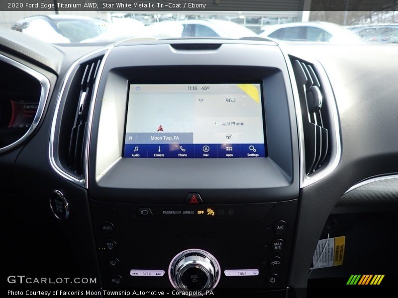 Star White Metallic Tri-Coat / Ebony 2020 Ford Edge Titanium AWD