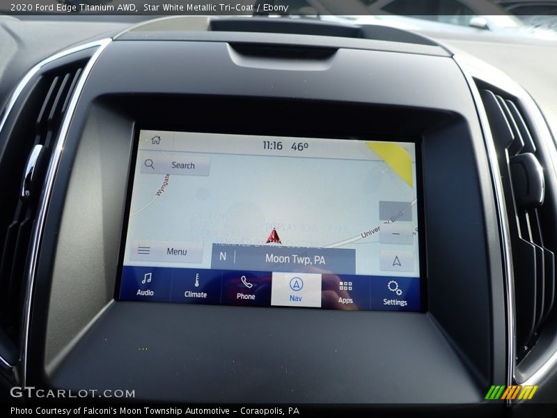 Star White Metallic Tri-Coat / Ebony 2020 Ford Edge Titanium AWD