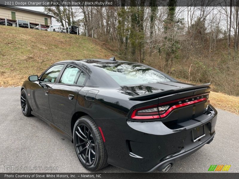 Pitch Black / Black/Ruby Red 2021 Dodge Charger Scat Pack