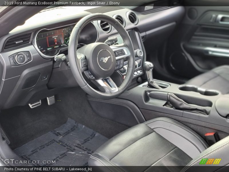 Ingot Silver / Ebony 2019 Ford Mustang EcoBoost Premium Fastback