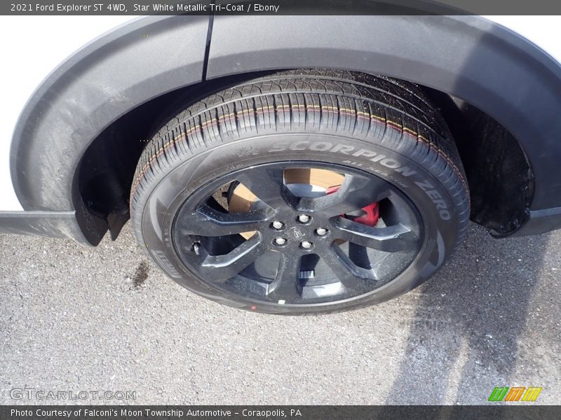 Star White Metallic Tri-Coat / Ebony 2021 Ford Explorer ST 4WD
