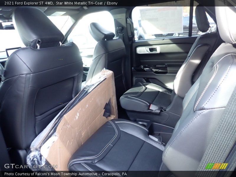 Star White Metallic Tri-Coat / Ebony 2021 Ford Explorer ST 4WD