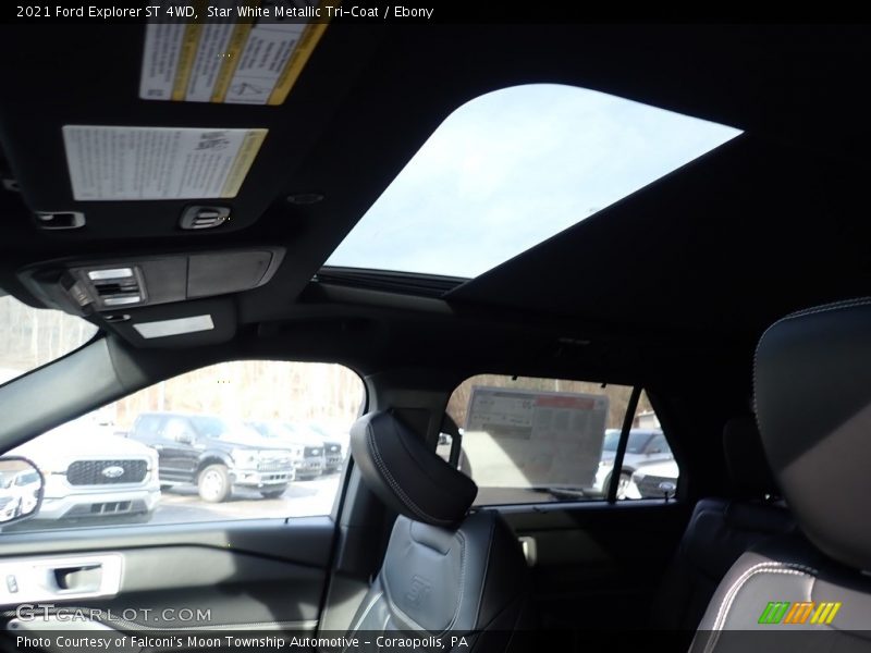 Star White Metallic Tri-Coat / Ebony 2021 Ford Explorer ST 4WD