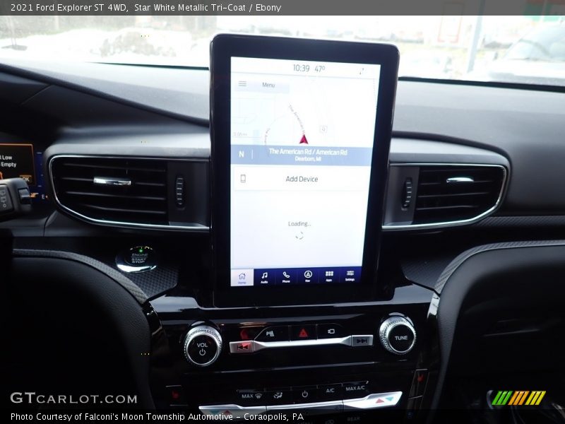 Star White Metallic Tri-Coat / Ebony 2021 Ford Explorer ST 4WD