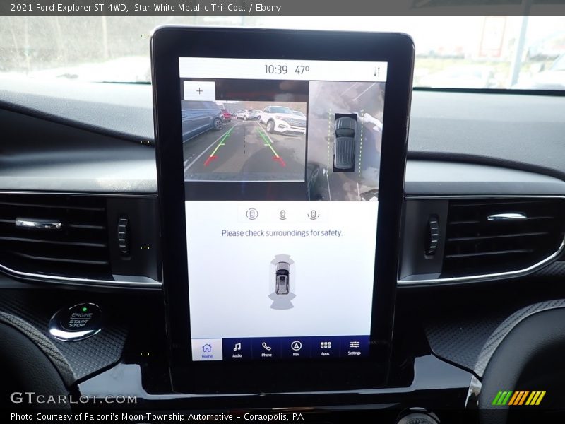 Star White Metallic Tri-Coat / Ebony 2021 Ford Explorer ST 4WD