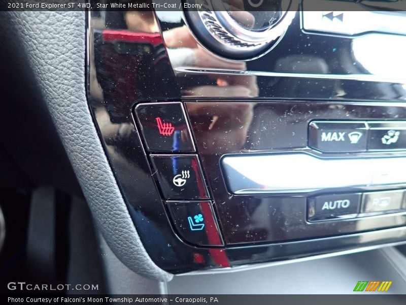 Star White Metallic Tri-Coat / Ebony 2021 Ford Explorer ST 4WD
