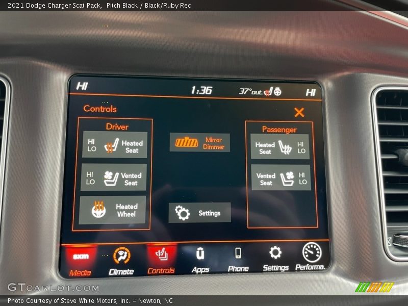 Controls of 2021 Charger Scat Pack
