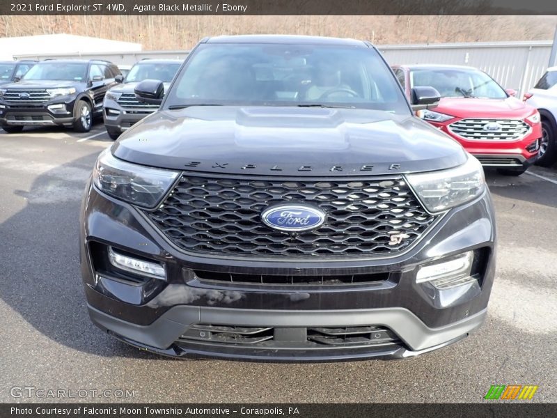 Agate Black Metallic / Ebony 2021 Ford Explorer ST 4WD