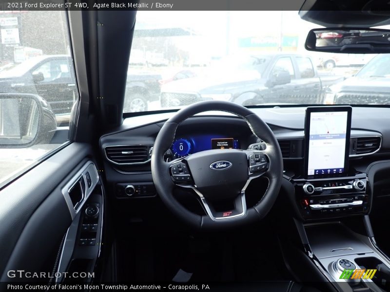 Agate Black Metallic / Ebony 2021 Ford Explorer ST 4WD