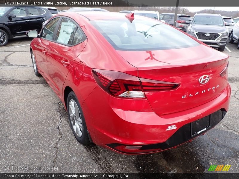 Scarlet Red Pearl / Beige 2020 Hyundai Elantra Value Edition
