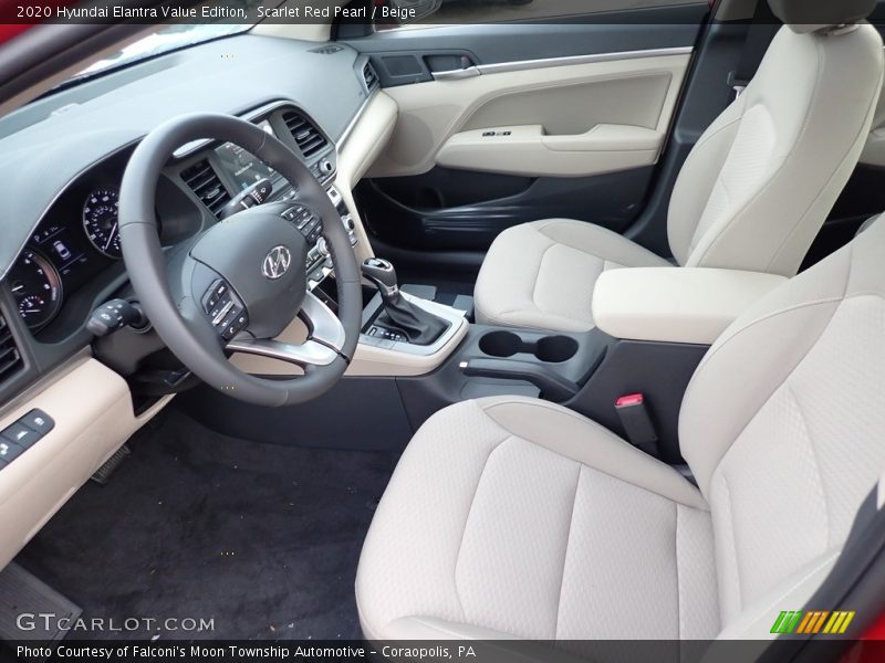 Front Seat of 2020 Elantra Value Edition