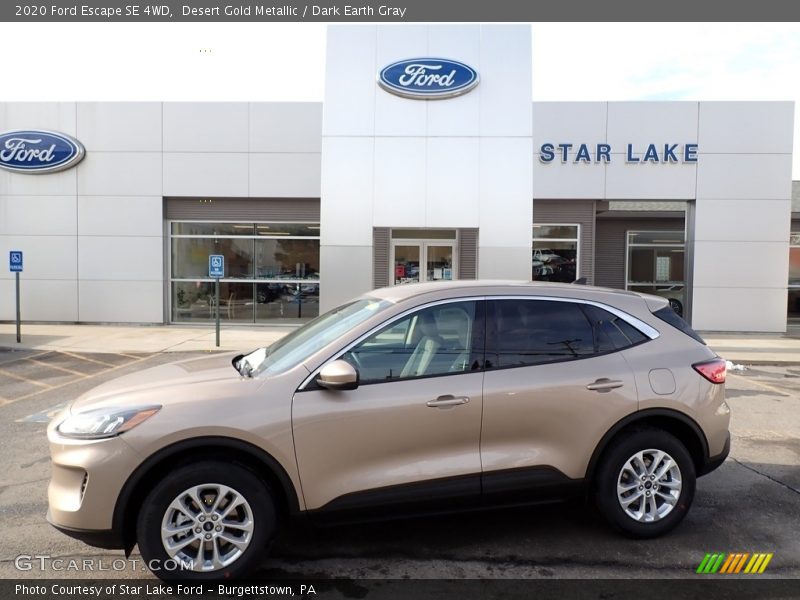 Desert Gold Metallic / Dark Earth Gray 2020 Ford Escape SE 4WD