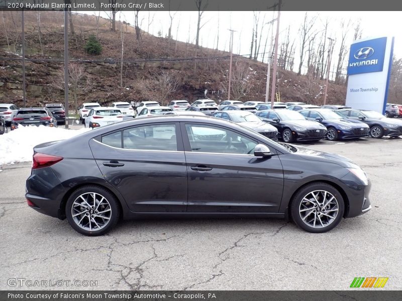 Portofino Gray / Black 2020 Hyundai Elantra Limited