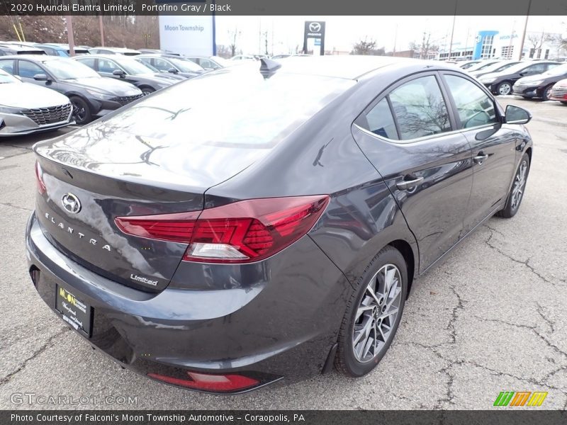 Portofino Gray / Black 2020 Hyundai Elantra Limited