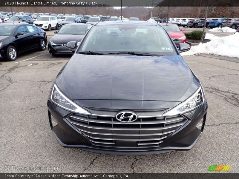 Portofino Gray / Black 2020 Hyundai Elantra Limited