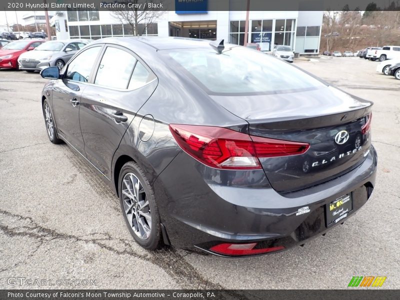 Portofino Gray / Black 2020 Hyundai Elantra Limited
