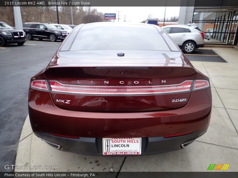 Bronze Fire / Light Dune 2015 Lincoln MKZ AWD