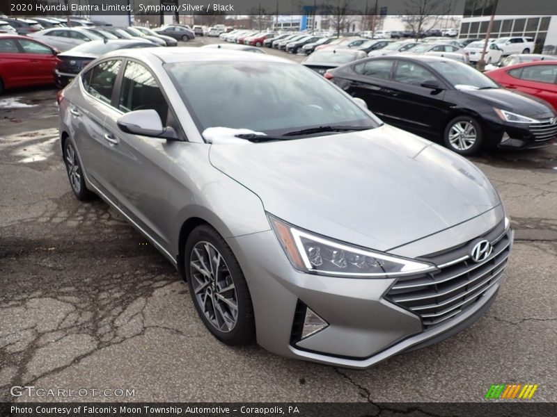 Symphony Silver / Black 2020 Hyundai Elantra Limited