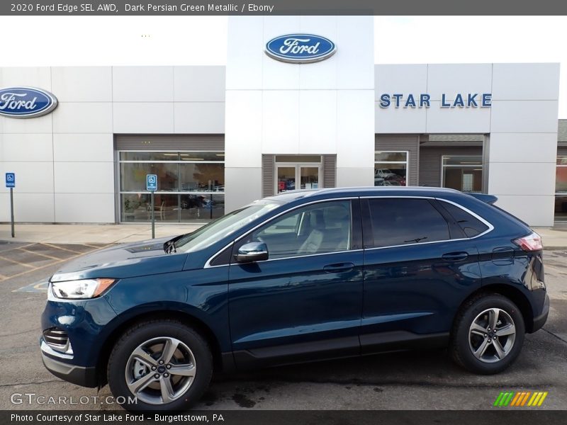 Dark Persian Green Metallic / Ebony 2020 Ford Edge SEL AWD