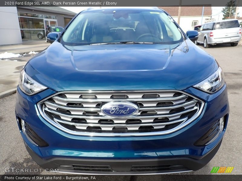 Dark Persian Green Metallic / Ebony 2020 Ford Edge SEL AWD