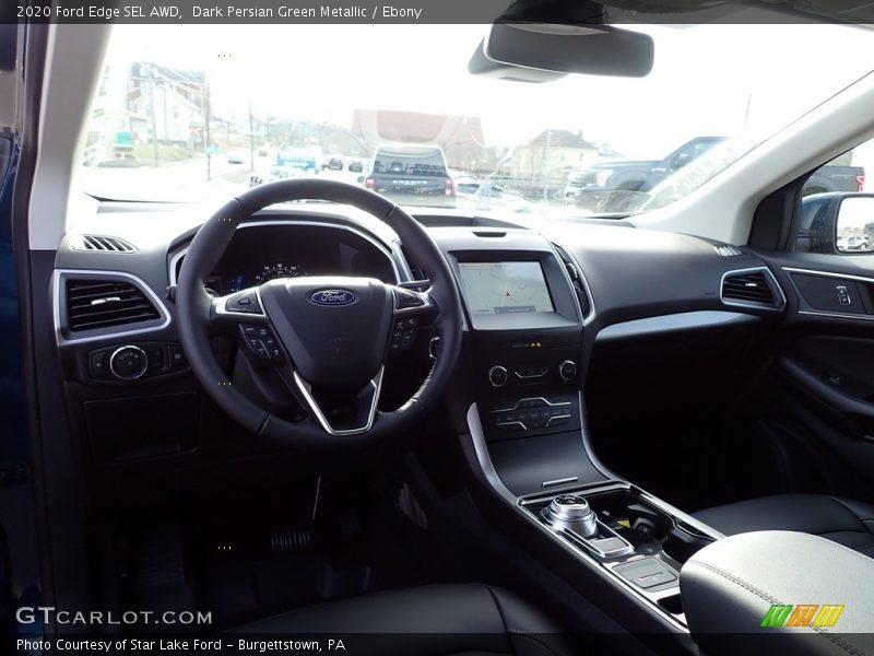 Dark Persian Green Metallic / Ebony 2020 Ford Edge SEL AWD