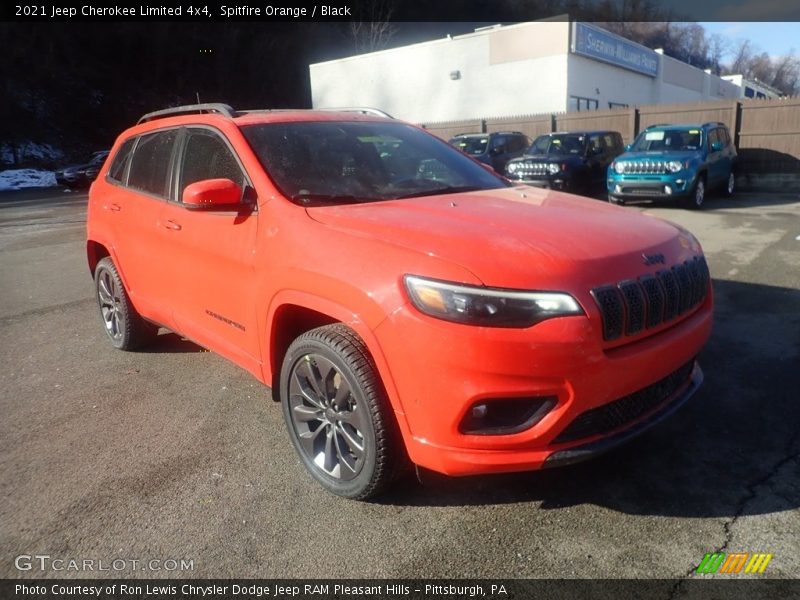 Spitfire Orange / Black 2021 Jeep Cherokee Limited 4x4