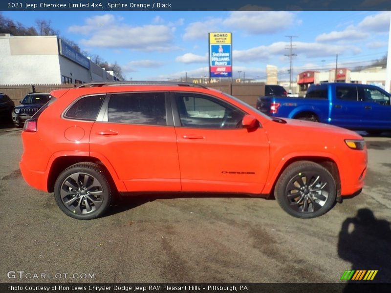 Spitfire Orange / Black 2021 Jeep Cherokee Limited 4x4