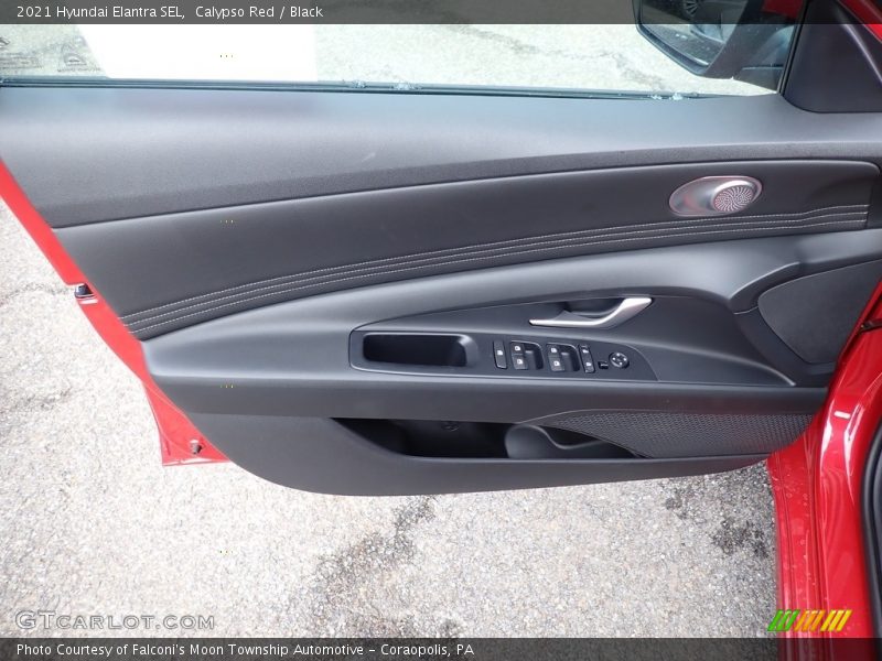 Calypso Red / Black 2021 Hyundai Elantra SEL