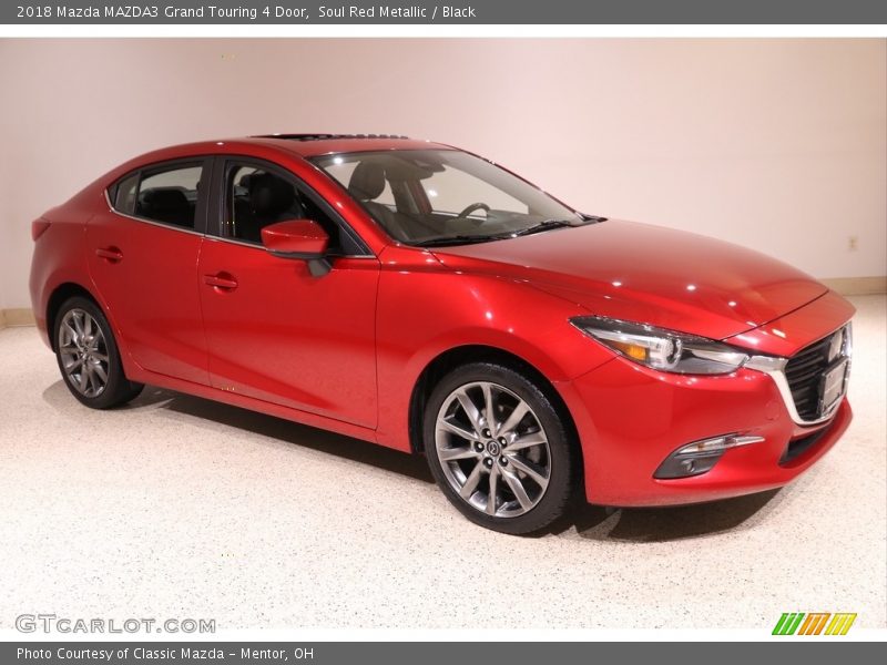 Soul Red Metallic / Black 2018 Mazda MAZDA3 Grand Touring 4 Door
