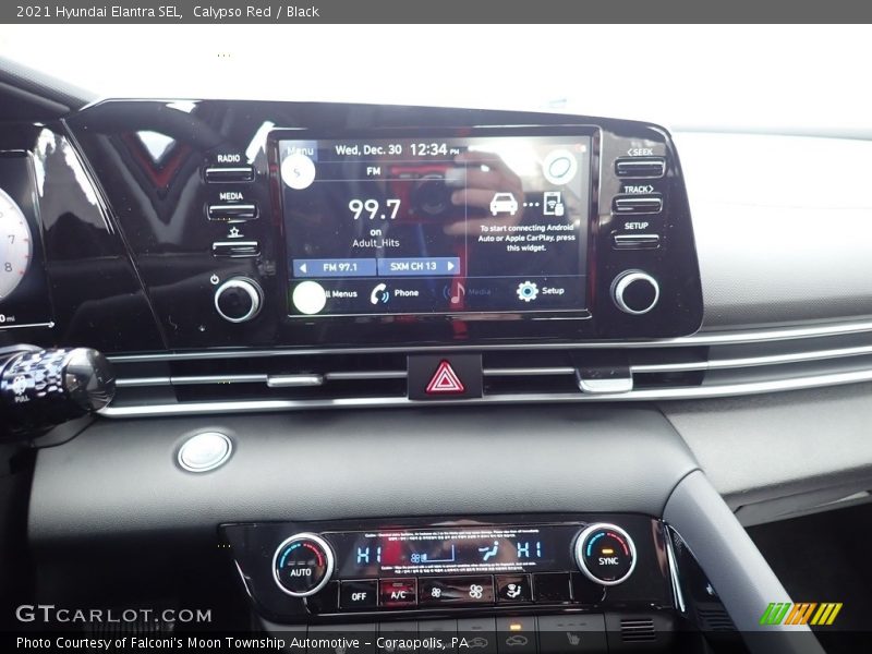 Calypso Red / Black 2021 Hyundai Elantra SEL