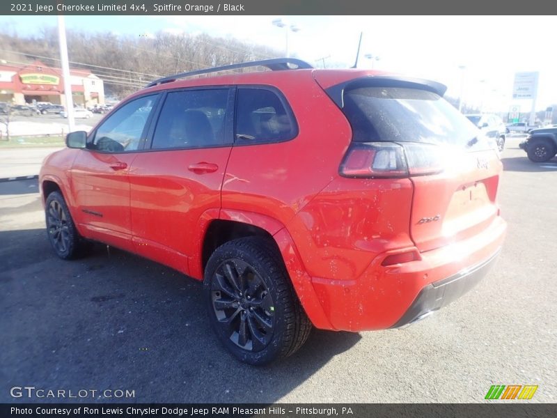 Spitfire Orange / Black 2021 Jeep Cherokee Limited 4x4