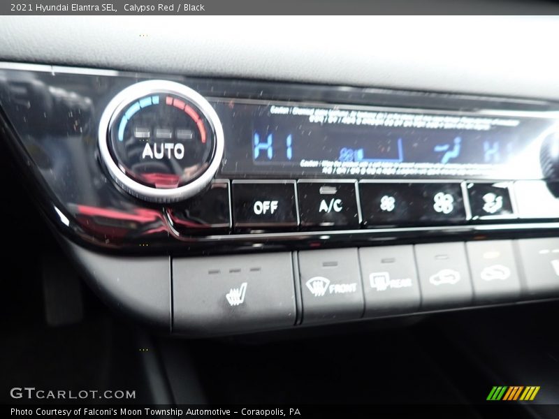 Calypso Red / Black 2021 Hyundai Elantra SEL