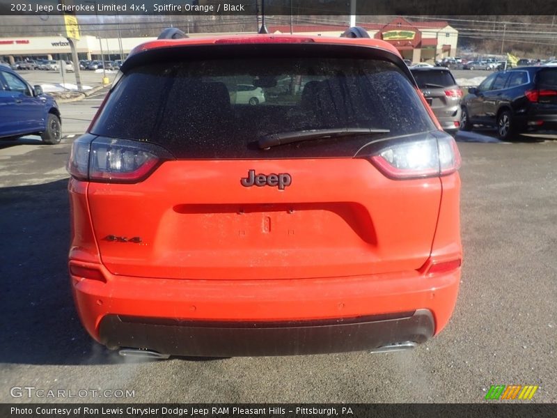 Spitfire Orange / Black 2021 Jeep Cherokee Limited 4x4
