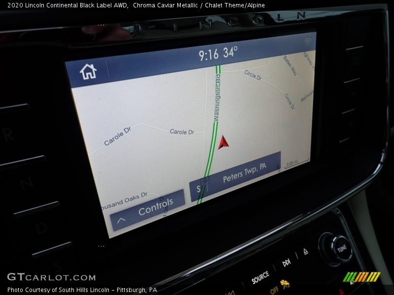 Navigation of 2020 Continental Black Label AWD