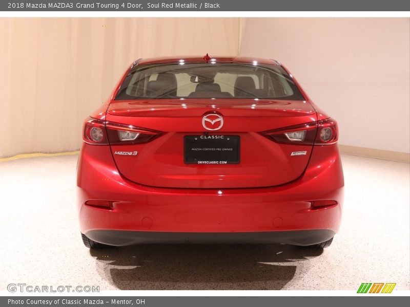 Soul Red Metallic / Black 2018 Mazda MAZDA3 Grand Touring 4 Door