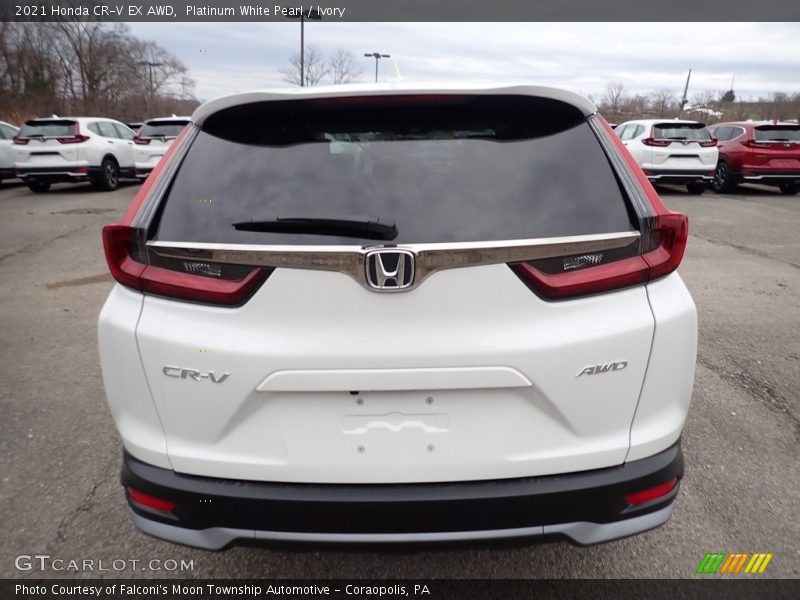 Platinum White Pearl / Ivory 2021 Honda CR-V EX AWD