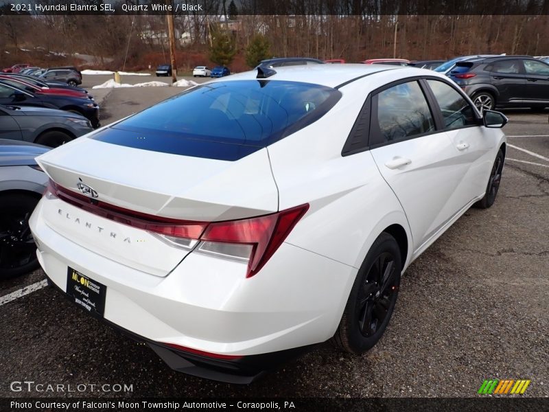 Quartz White / Black 2021 Hyundai Elantra SEL