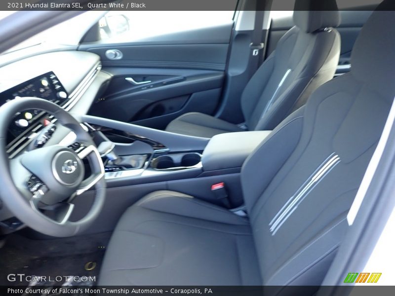 Quartz White / Black 2021 Hyundai Elantra SEL