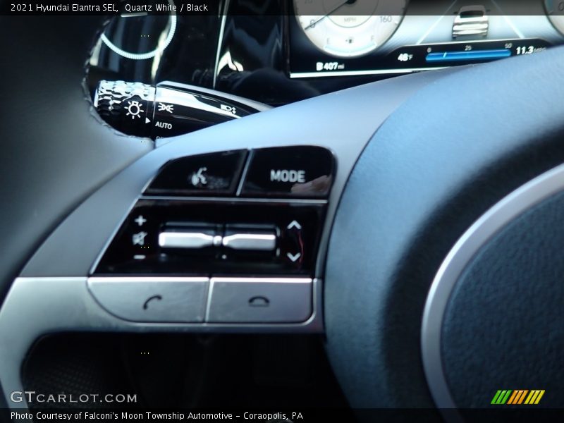 Quartz White / Black 2021 Hyundai Elantra SEL