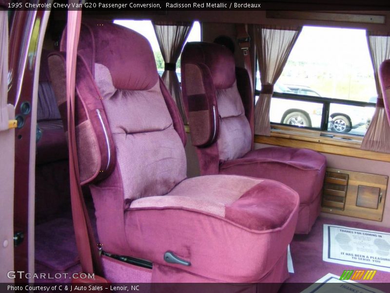 Radisson Red Metallic / Bordeaux 1995 Chevrolet Chevy Van G20 Passenger Conversion