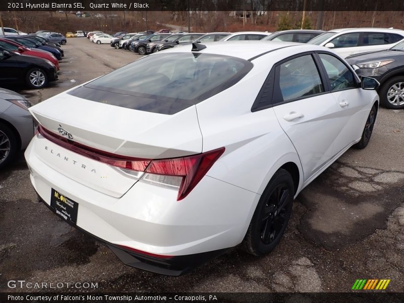 Quartz White / Black 2021 Hyundai Elantra SEL