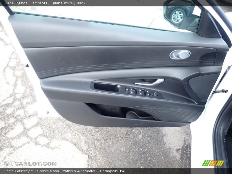 Quartz White / Black 2021 Hyundai Elantra SEL