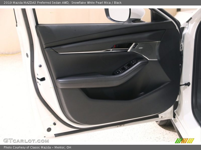 Snowflake White Pearl Mica / Black 2019 Mazda MAZDA3 Preferred Sedan AWD
