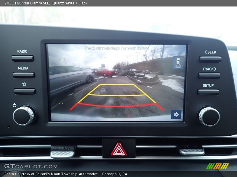 Quartz White / Black 2021 Hyundai Elantra SEL