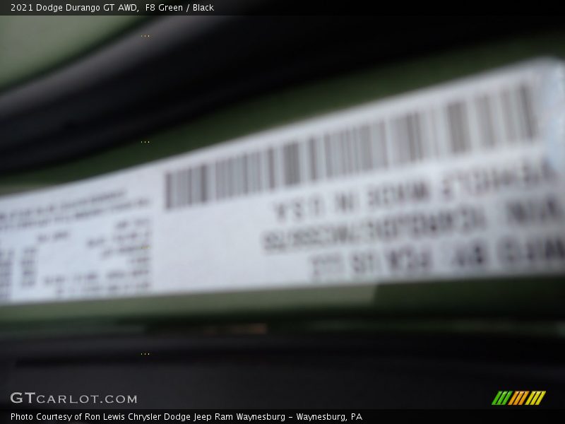 F8 Green / Black 2021 Dodge Durango GT AWD